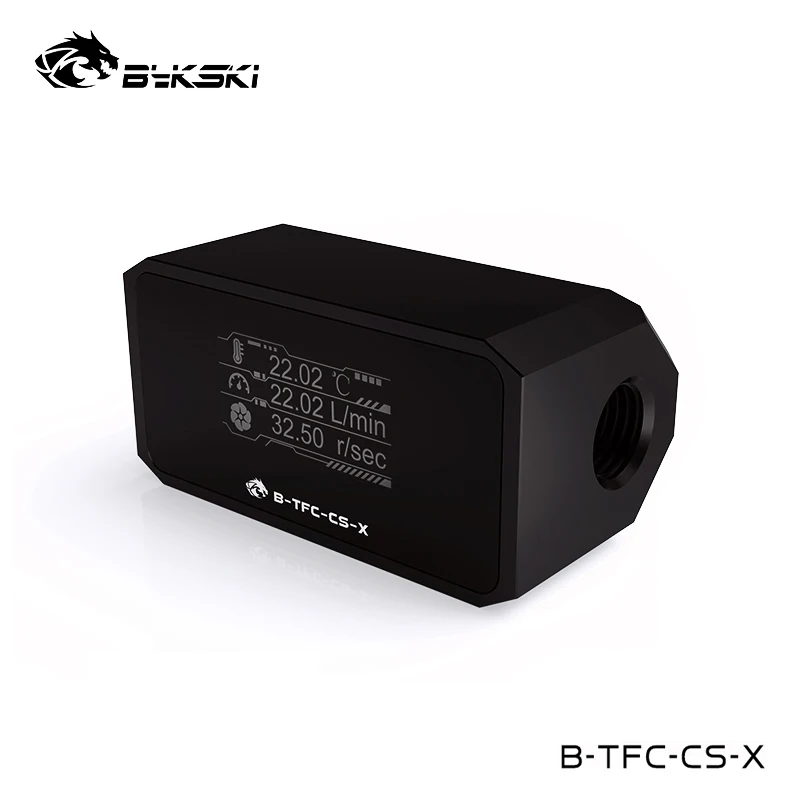 Bykski Real time OLED Digital Display For Custom Liquid water Cooling Flow Meter,Flowmeter Alarm Multi Function B-TFC-CS-X