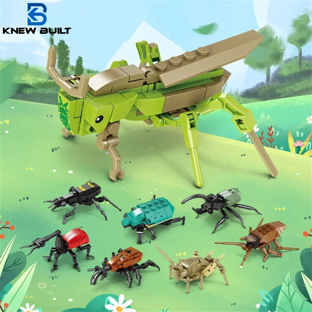 Locust Insects Building Blocks Toys Set - Long-Lasting Play & Party Gift for Kids, Great Collectible Carabid Cricket Blattodea