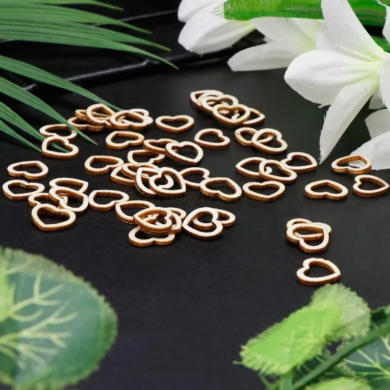 50pcs Coração oca amor