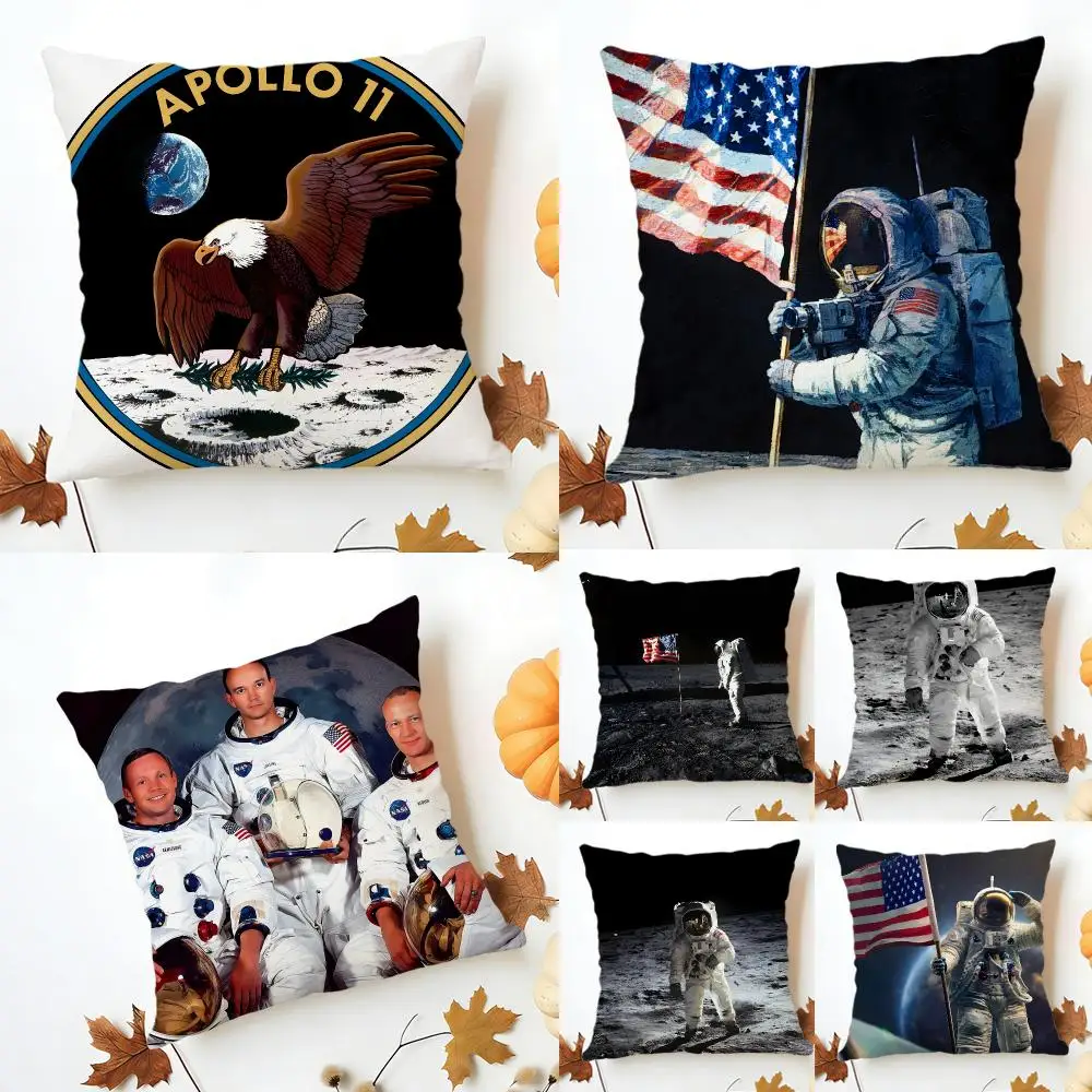 Historic Legendary Iconic Apollo 11 Cushion Cover Sofa Home Decor Living Room Accessory Holiday House Cushion Shell
