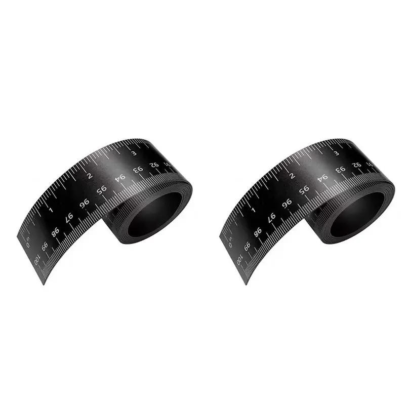 Y50A-2 Pcs 100Cm Magnetic Ruler Flexible Magnetic Ruler With Both Inches And Centimeters Magnet Measuring Tape