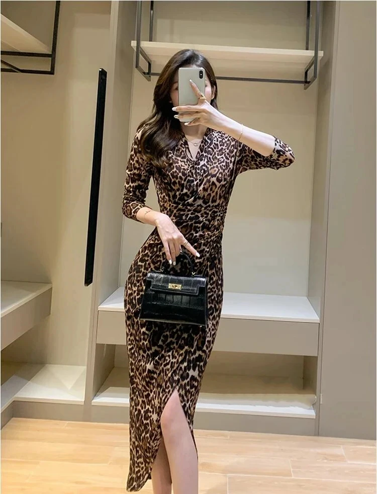 

new spring summer Fashion Leopard plus size brand female women girls dress