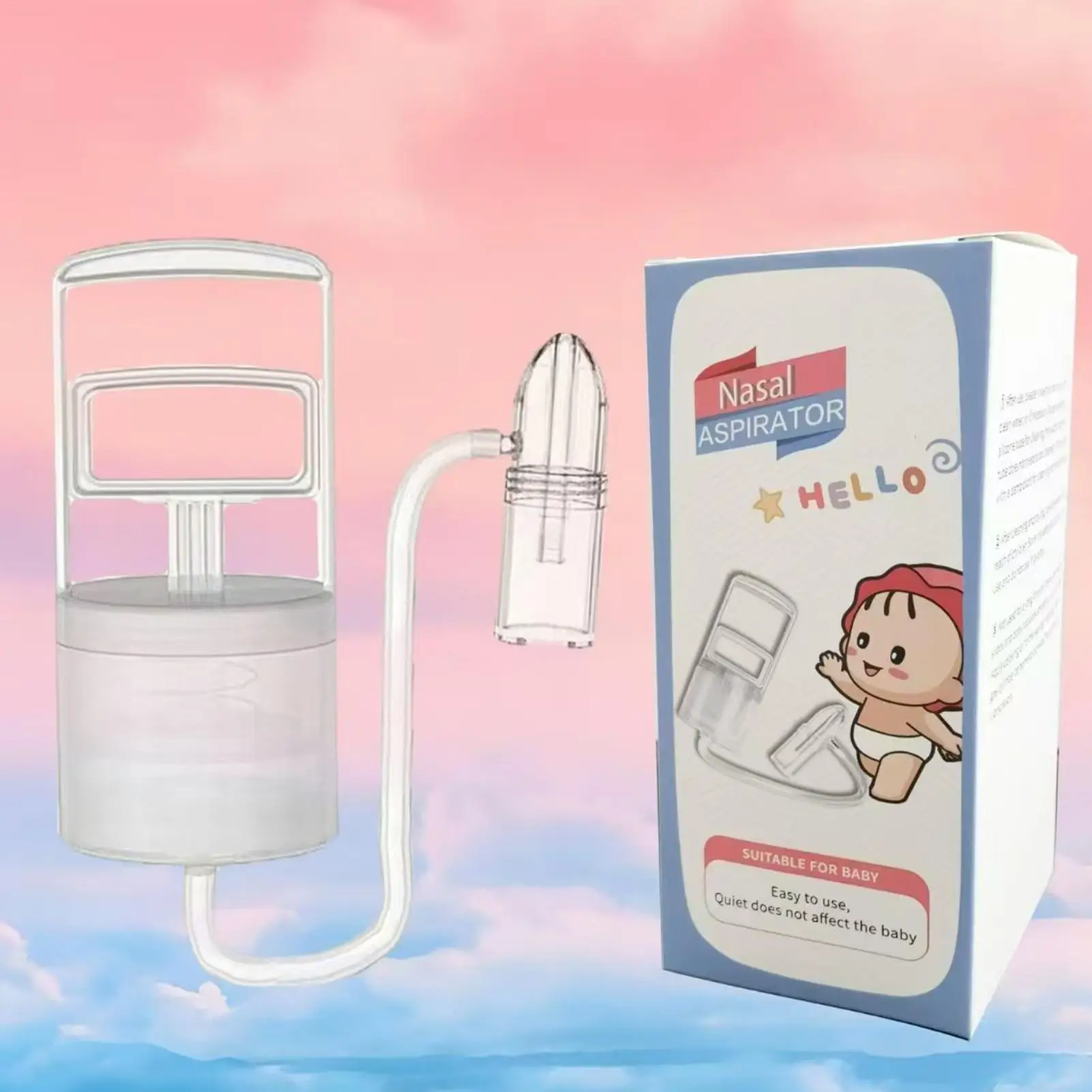 

Baby Nasal Aspirator Powerful Hand Pump Nose Sucker Quiet Manual Nose Suctioners for Babies Baby Nasal Sucker Aspirator Snot