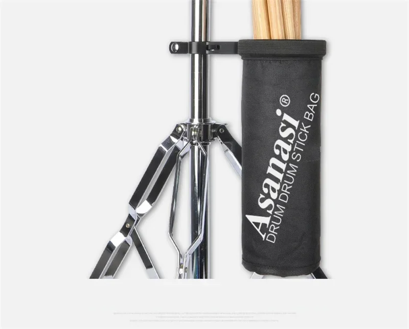 1-teiliger Drumsticks-Halter, Aufbewahrungskoffer, Oxford-Drumstick-Tasche mit Stahl-Stützständer, Teile und Zubehör für Percussion-Instrumente – Detail 4