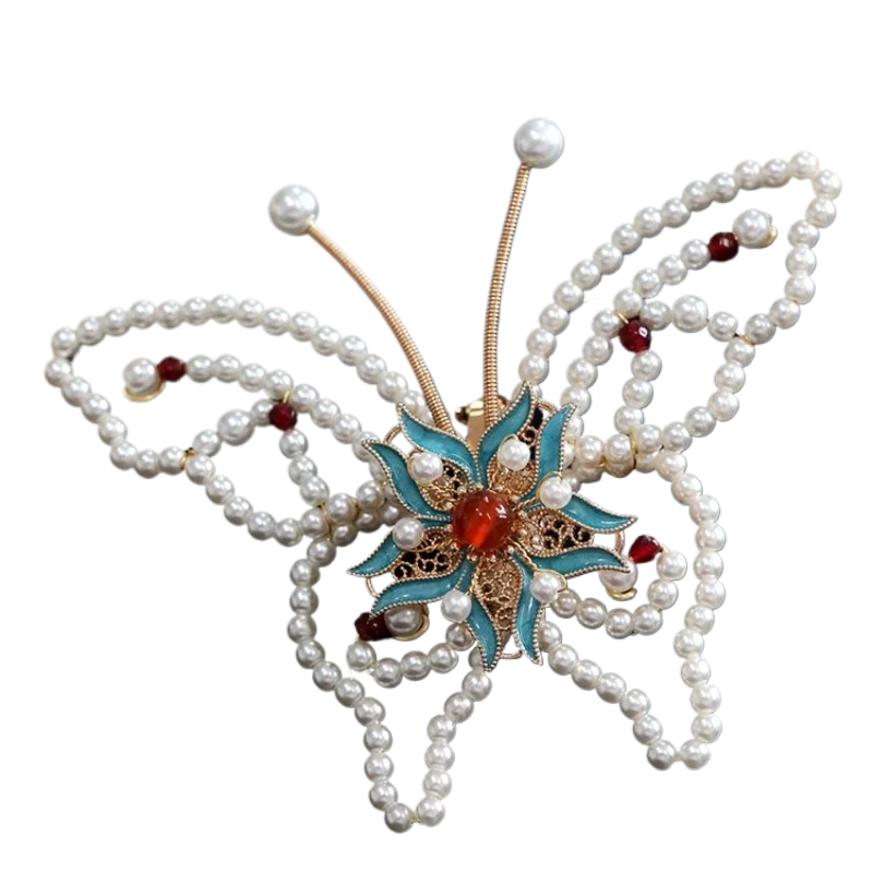 FXLRY-Broche Papillon Blanche pour Femme, Fouet Design, Style Haut de Gamme, Corsage Cheongsam, Accessoires Haut de Gamme, Manteau