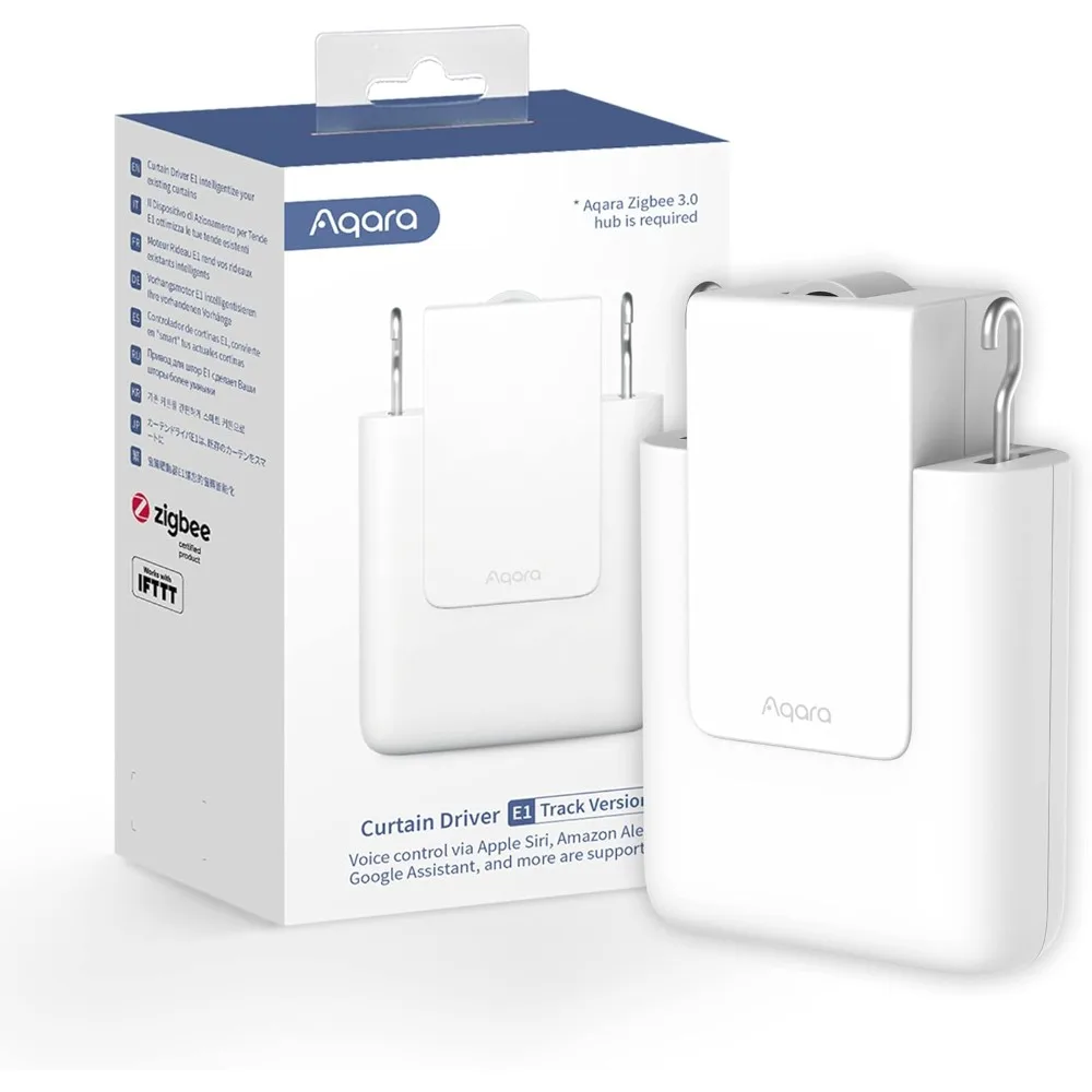 

Smart Curtain Motor Aqara E1 (трековая версия, 1 упаковка), требуется концентратор AQARA Zigbee 3.0, электрический драйвер штор для дистанционного управления