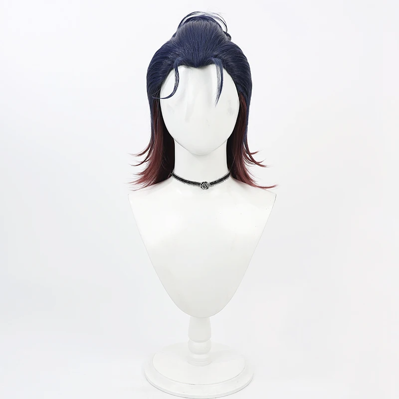 Touken Ranbu Online Fukushima Mitsutada Cosplay Wig Heat Resistant Synthetic Hair Halloween Role Play Party + Wig Cap