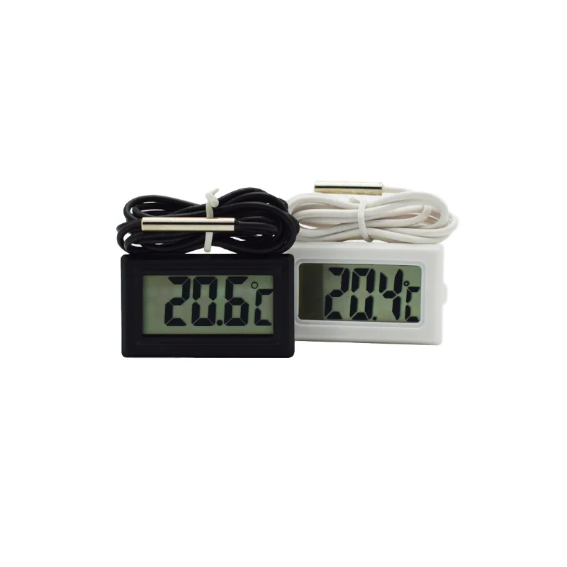 Embedded Mini Digital Termometro Termometer With Probe And Battery LCD Display -50-110°C For Indoor Fridge Aquarium Home