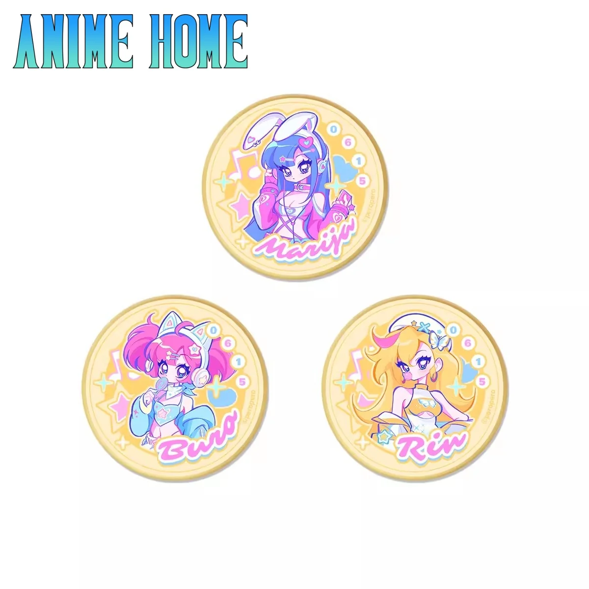 Official Game Muse Dash Buro Rin Marija 5th Anniv Metal Commemorative Coin Collection Cosplay Original Friend Kids Gift