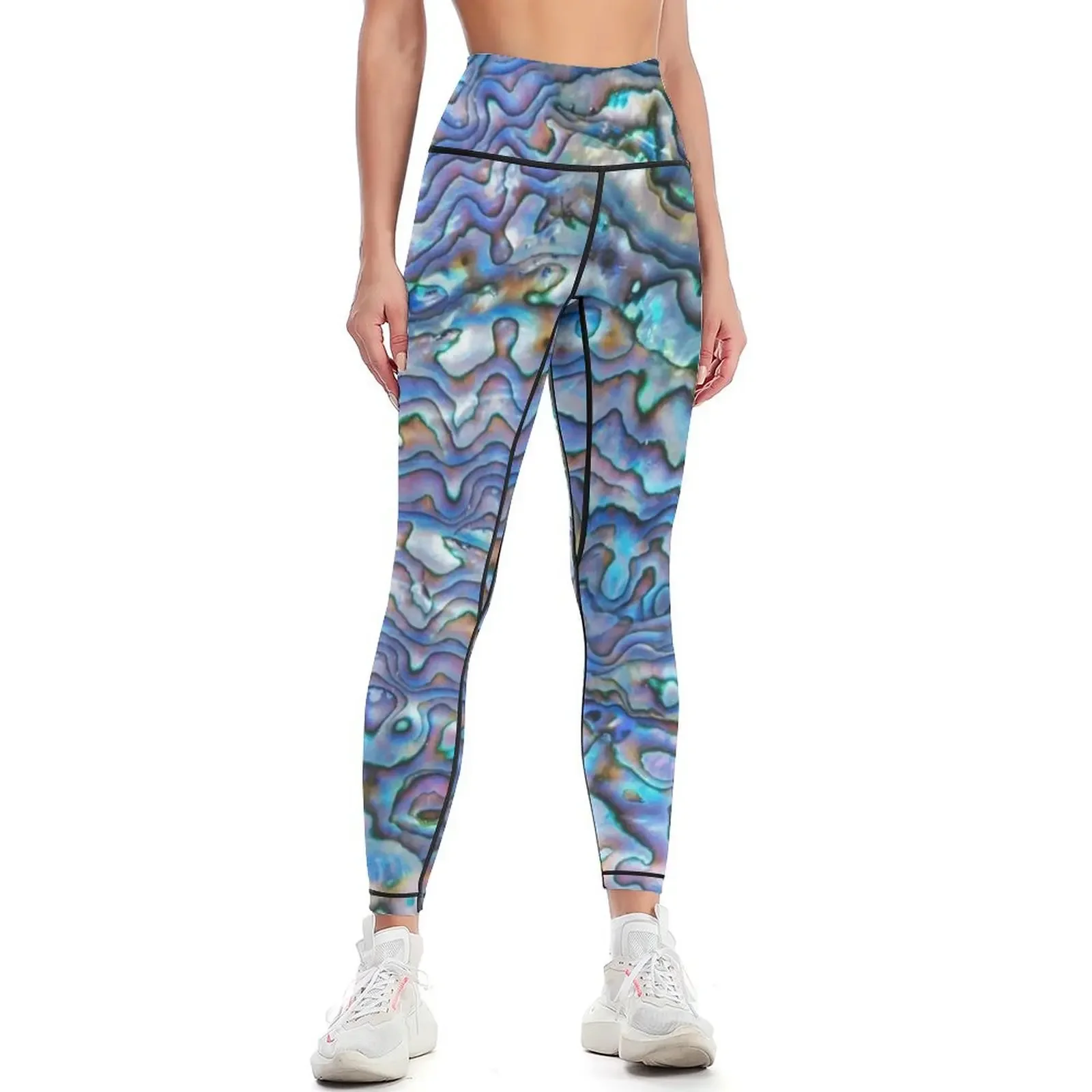 

Paua Shell - Abalone - Natural Leggings gym clothing Leginsy push up Womens Leggings