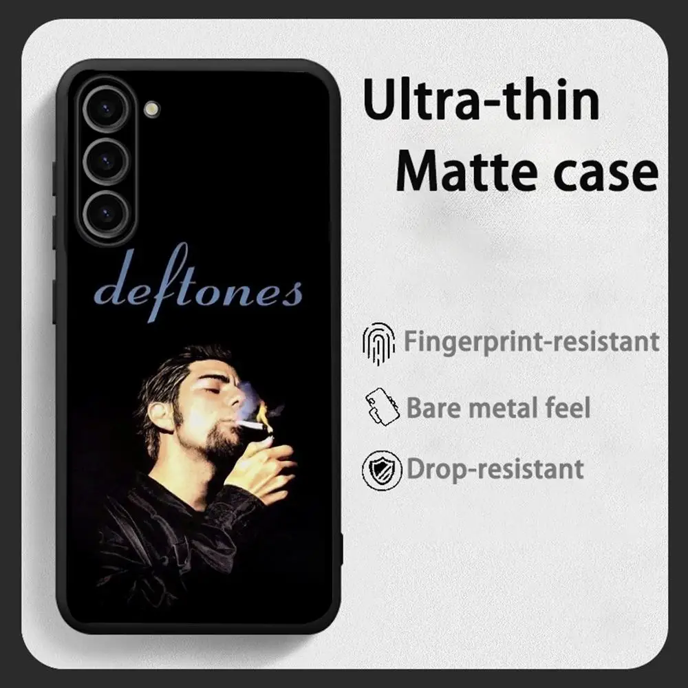 Deft-ones Art Singer Poster Design ins  Phone Case For Samsung Galaxy S26 S25 S24 S23 S22 S21 Plus Ultra Fold A Soft Black