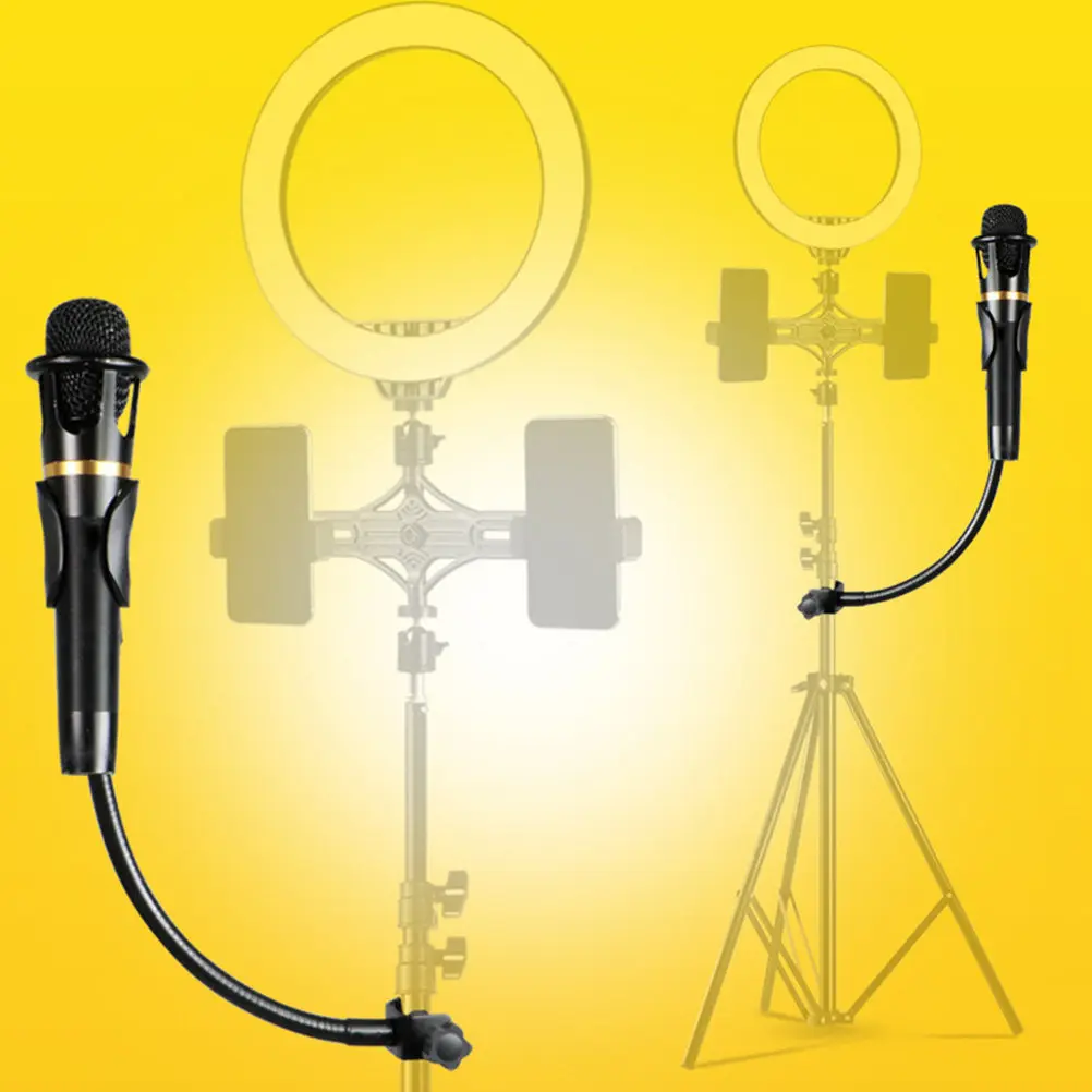 2Pcs Microphone Rack Holder Flexible Universal Podcast Broadcasting Online Meeting Recording Stand