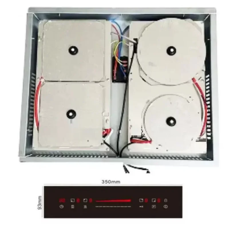8000W Hidden Induction Cooker with Separate Touch 4‑Zone Invisible Induction Hob Built‑in Under Marble Quartz Stone Cooktop