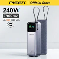 PISEN 240W Power Bank With Fast Charging Cable 27000mAh Portable