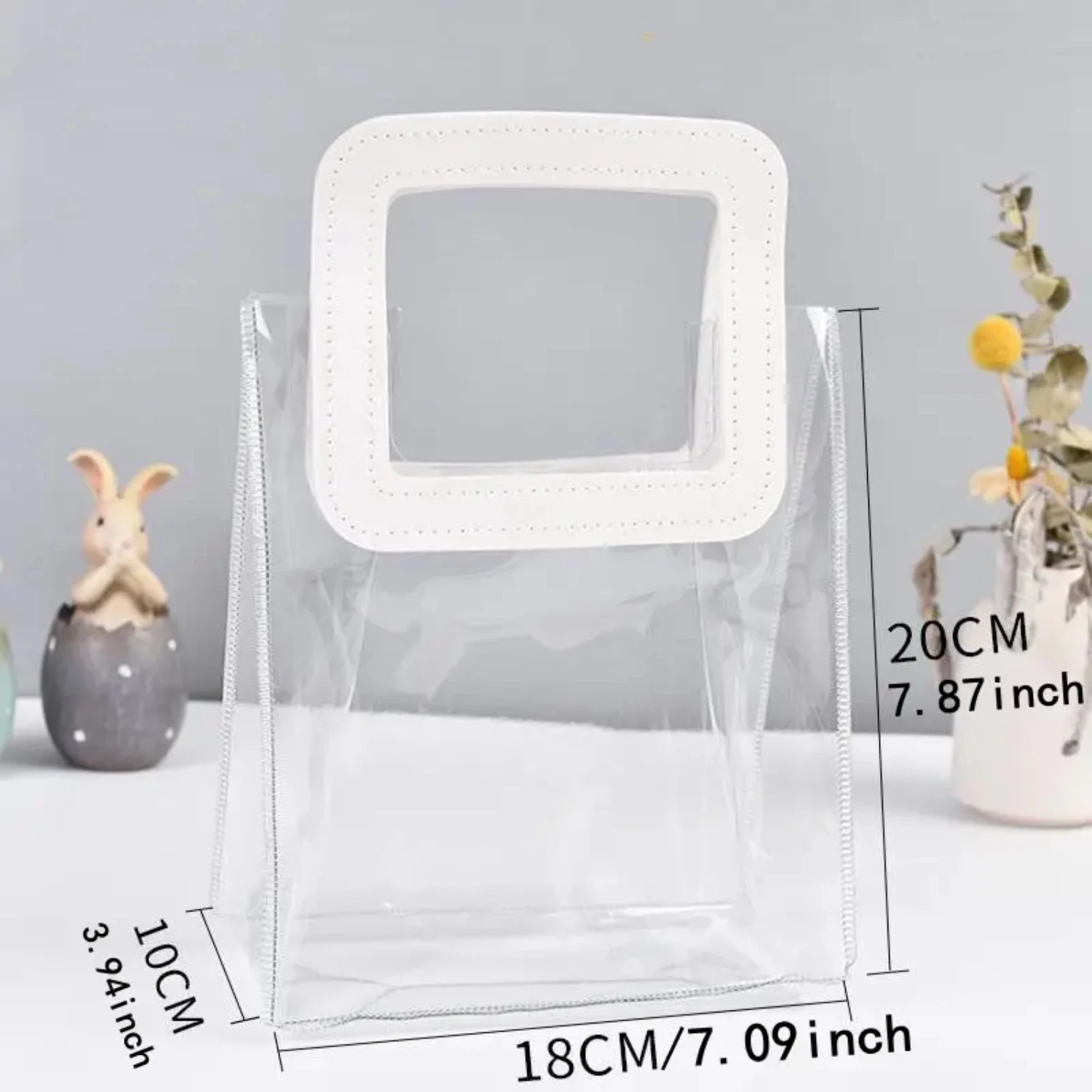 

Clear 1pc Party Favor Tote Bag - Transparent Plastic Gift Bags for Parties and Events - Clear Packaging Bag for Gifts and Goodie