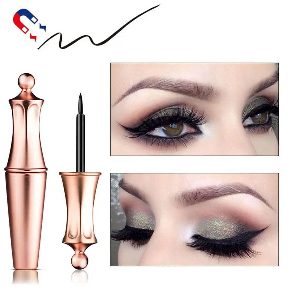 Black Magnetic Eyeliner Glue False Eyelash Extension Magic Self-adhesive Liquid Eyeliner Eye Makeup No Blooming Korea Cosmetics