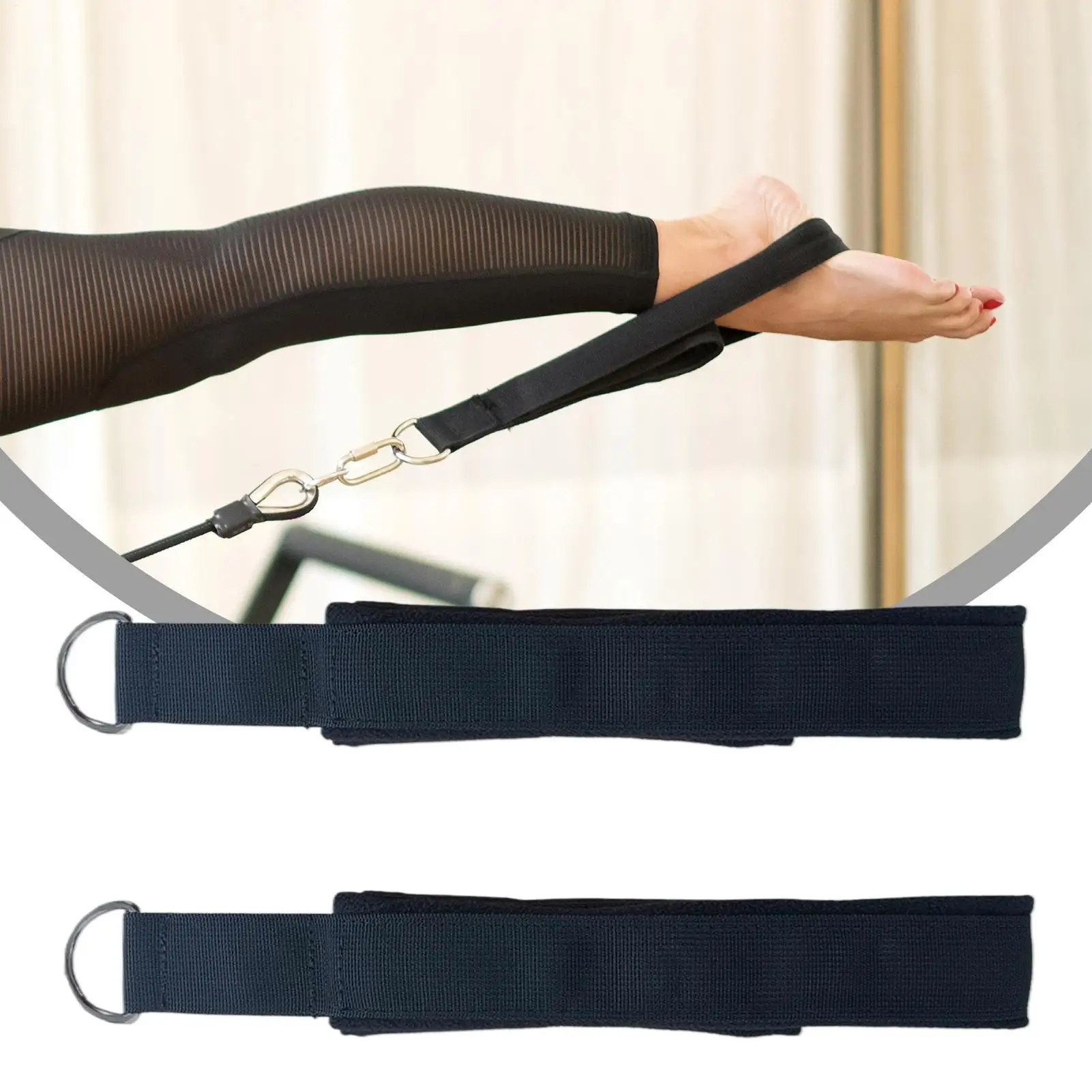 

Эластичная кровать для йоги, пилатеса с двойным кольцом, аксессуар для упражнений, пряжка на щиколотке, эластичный ремень для пилатеса, эластичный шнур