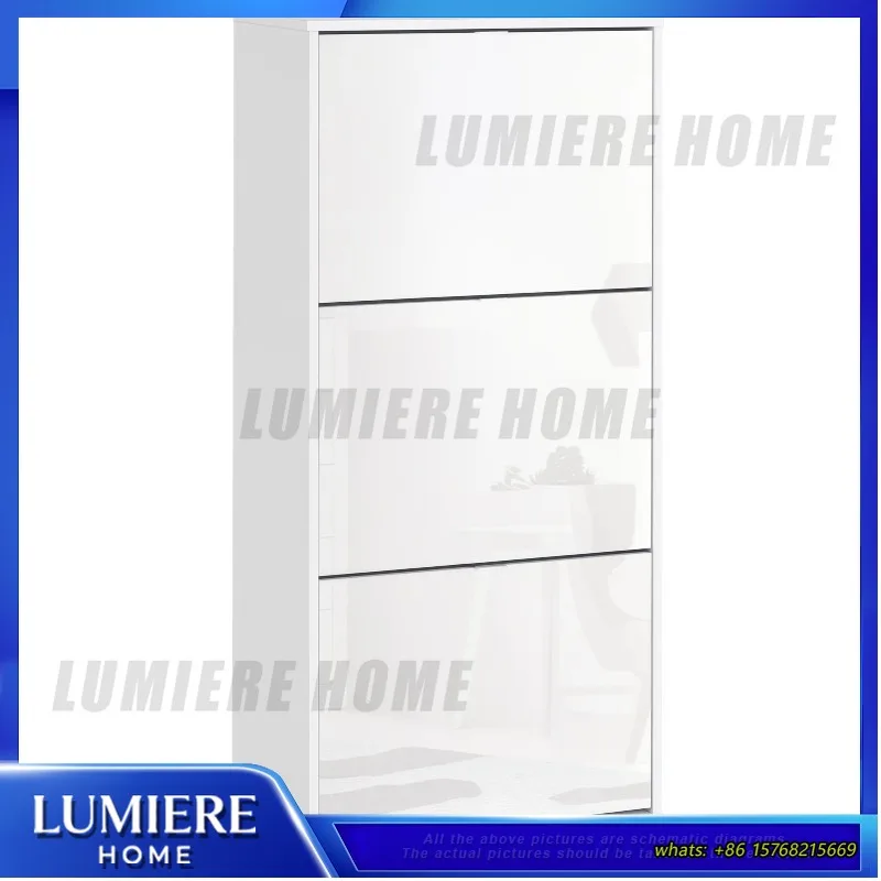 mobiletto-portascarpe-laccato-bianco-con-3-ante-e-3-scomparti-per-ingresso-casa-e-ufficio-dimensioni-60x26x124cm
