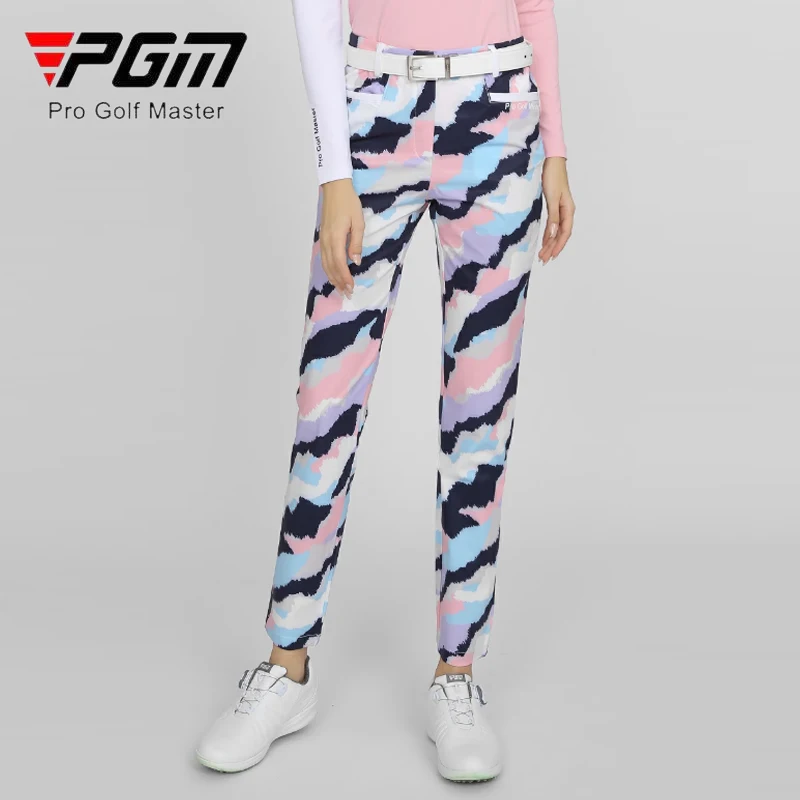 

PGM Women Golf Pants Ladies Waterproof Breathable Golf Trousers Women Colorful Printing Sweatpants Quick Dry Slim Casual Pants