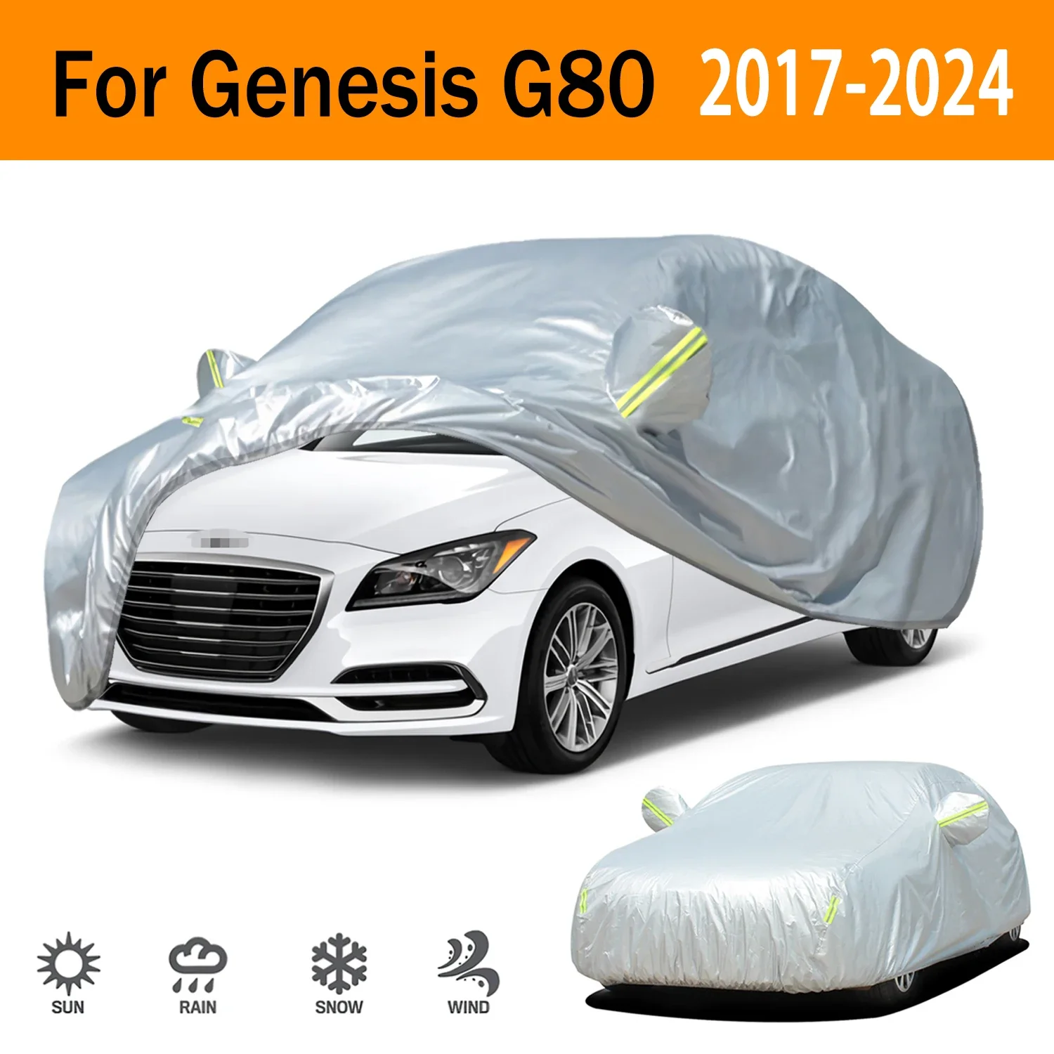 

For Genesis G80 Outdoor Protection Full Car Covers Snow Cover Sunshade Waterproof Dustproof Exterior Car accessories