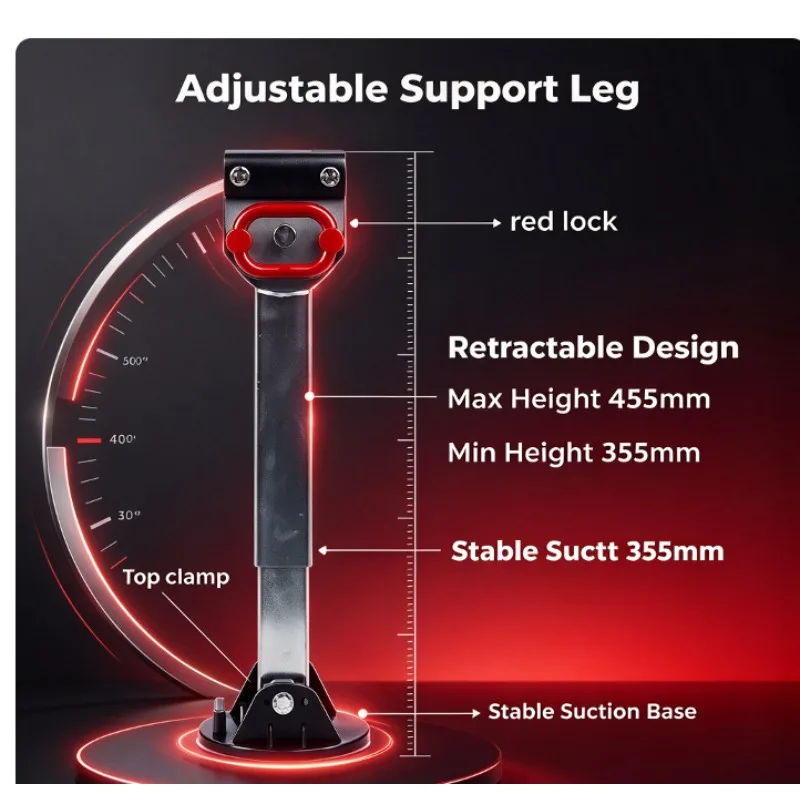 Heavy Duty 90 Degree Folding RV Stabilizer Leg, Hand Crank Trailer Jack, Balance Bracket, Modified Camper Trailer Leveling