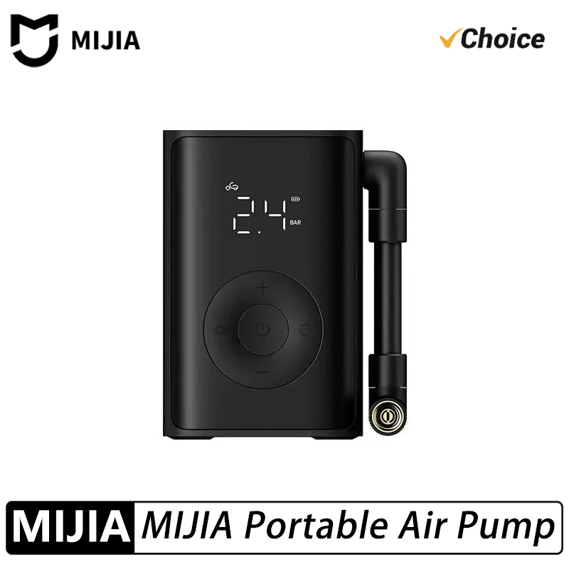 

2025 New MIJIA Portable Air Pump，Electric Inflator Pump，240g 150PSI，Tire Pressure Detection，Built-in lighting，LED Display CN