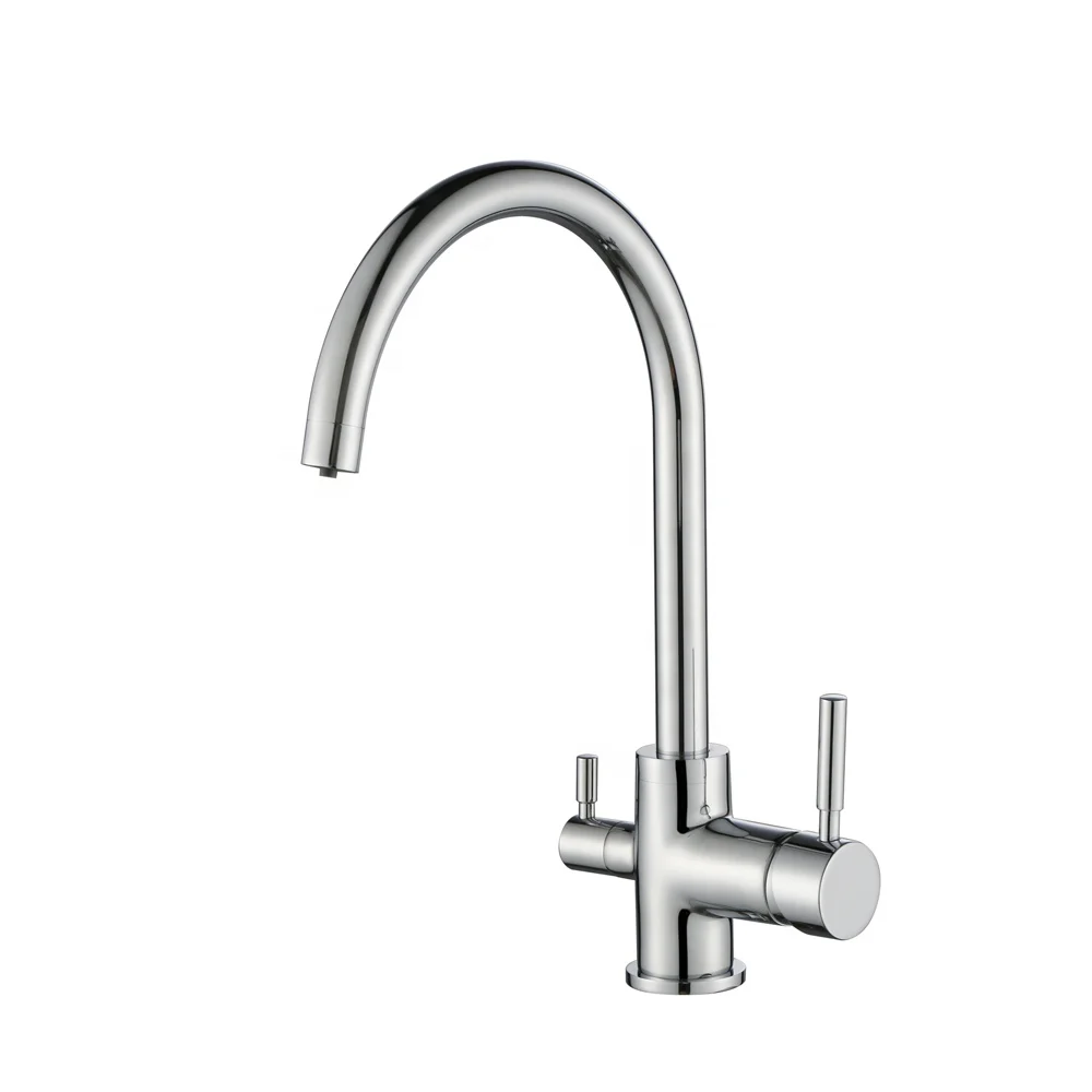 

304 Stainless Steel Double Handle Premium 3 Way Filter Kitchen Faucet
