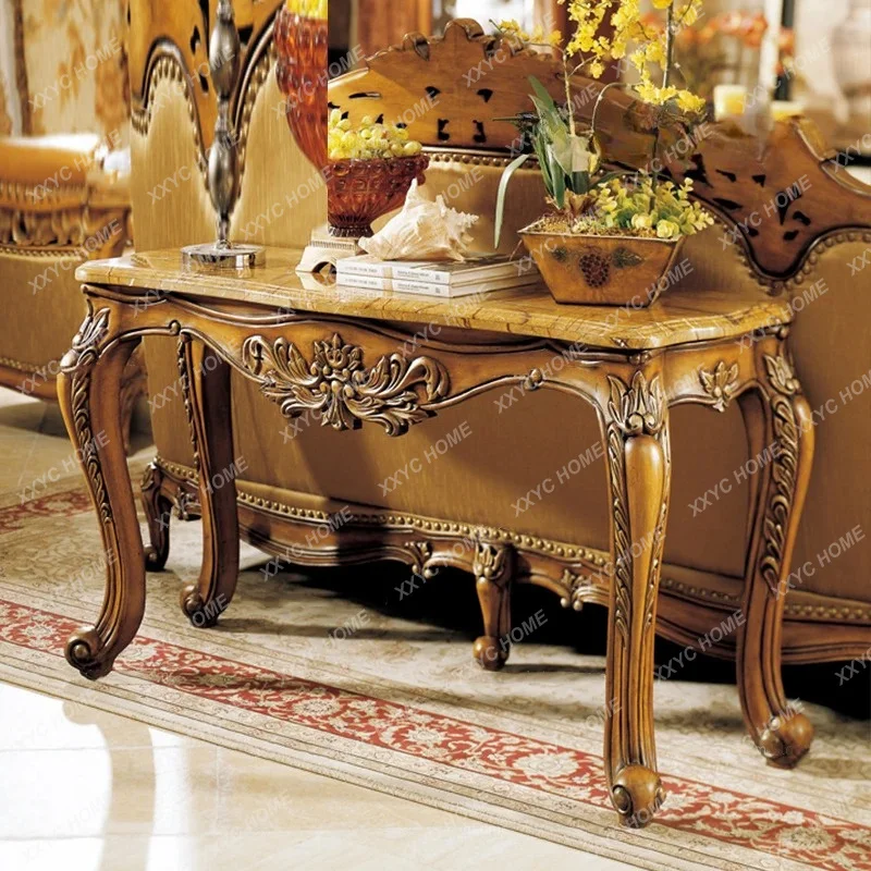 XX  Solid Wood Entrance Platform  Country Entrance Wall Table Marble  Fashion