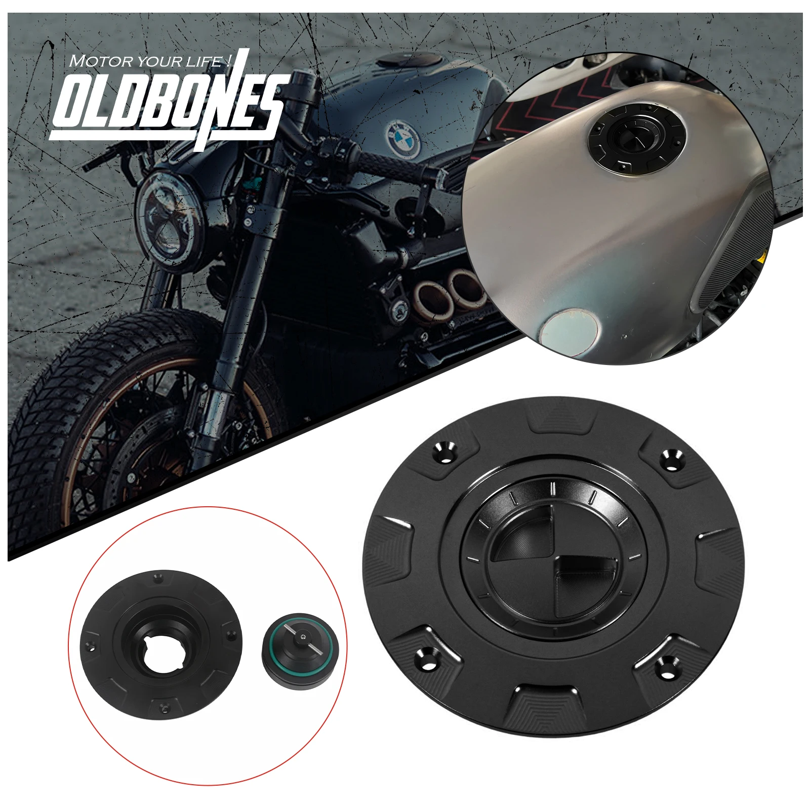 For BMW K Series K1 K75 K100 K1100 K100RS (K589) K100LT (K589) Aluminium Fuel Tank Gas Cap  Motorcycle Oil Cap Fuel Petrol