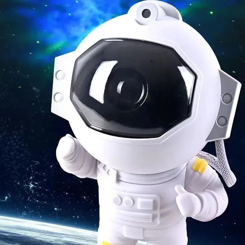 Rocket Astronaut Star Projector lampade a luce notturna con telecomando Design regolabile Nebula Galaxy Lighting Room Decoration