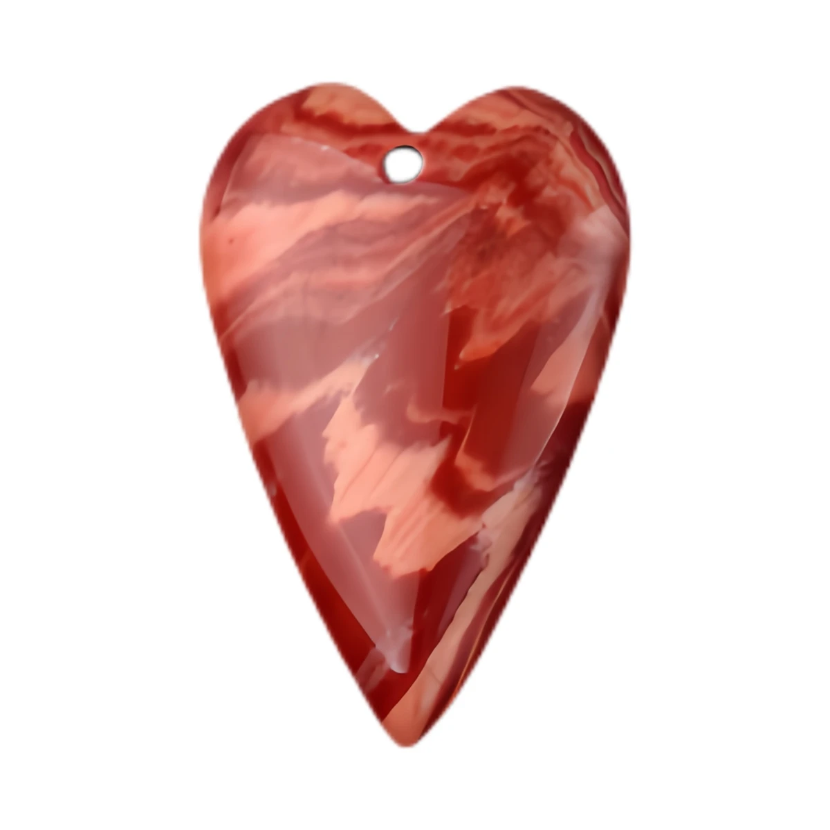 Natural Red Jasper Heart Gemstone Pendant for DIY Making Jewelry Necklace Healing Chakra Crystal Teardrop Decor 25x40mm