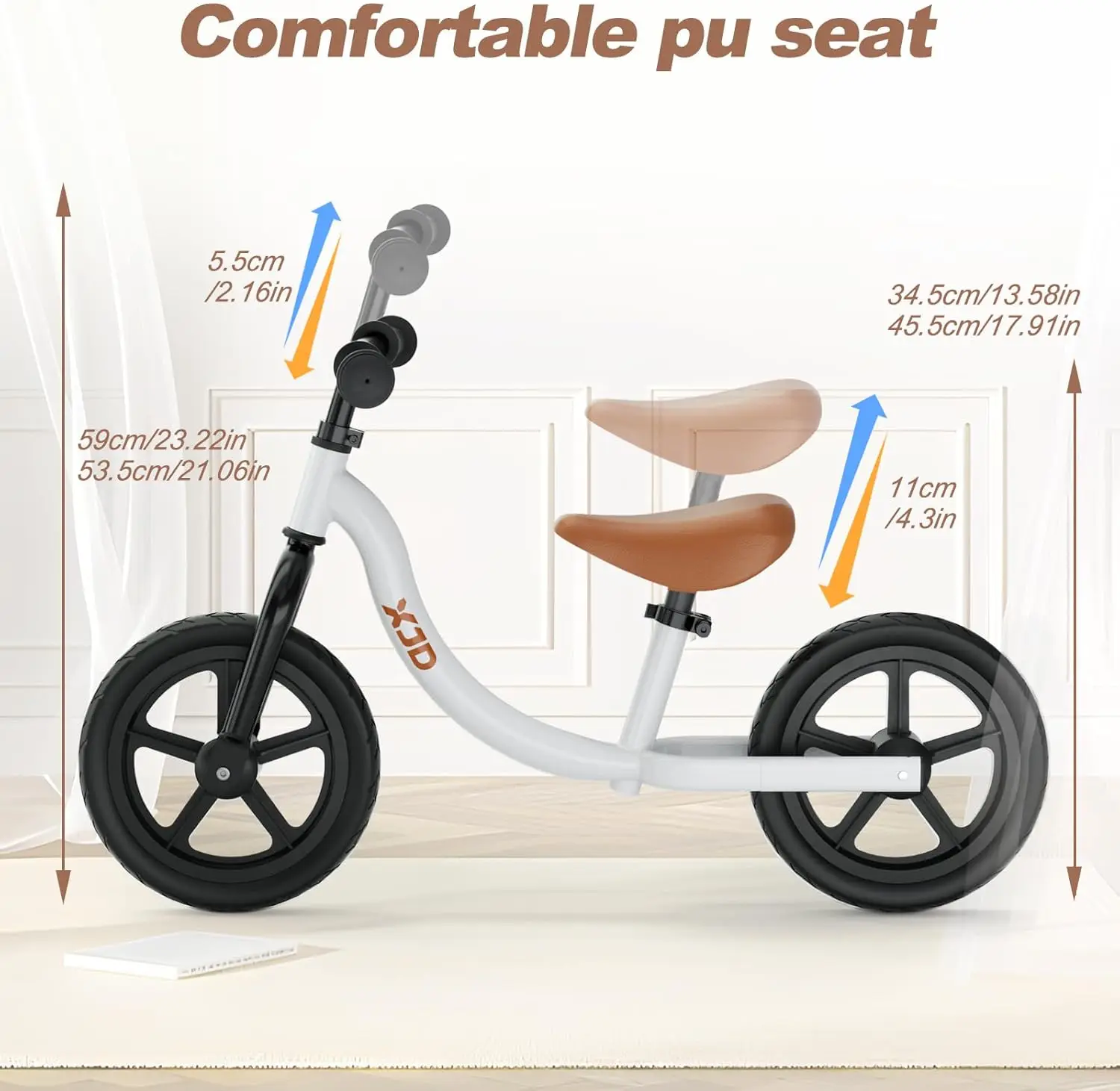 페달 없는 밸런스 자전거, 페달 없는 자전거, 18 개월-5 세 유아 훈련 푸시 바이크, 2 세, 12 인치