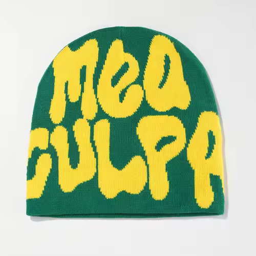 Mea Culpa Knitting Beanies Hat For Women Men Couple Y2K What's In Fashion Bonnet Kpop Wool Skullies Hoods Lady Caps Gorro шапка - Image 38