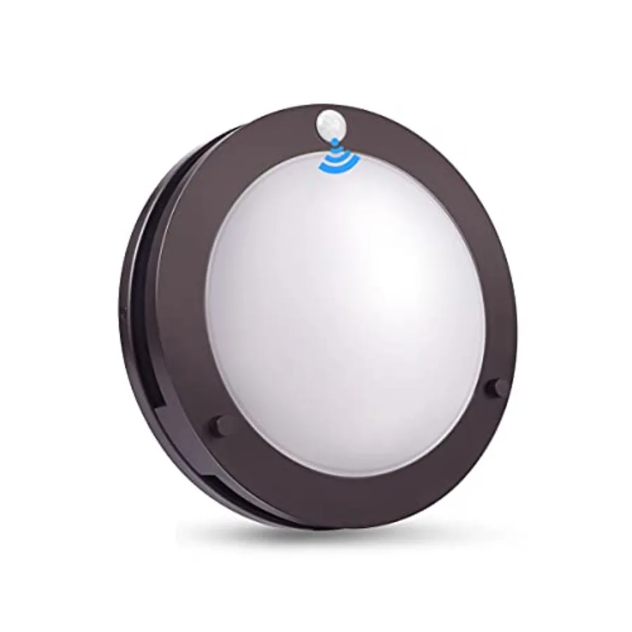 

Indoor Outdoor 10inch 5 Color Motion Sensor Light Sensor LED Flush Mount Ceiling Light, 2700K/3000K/3500K/4000K/5000K Selectabl