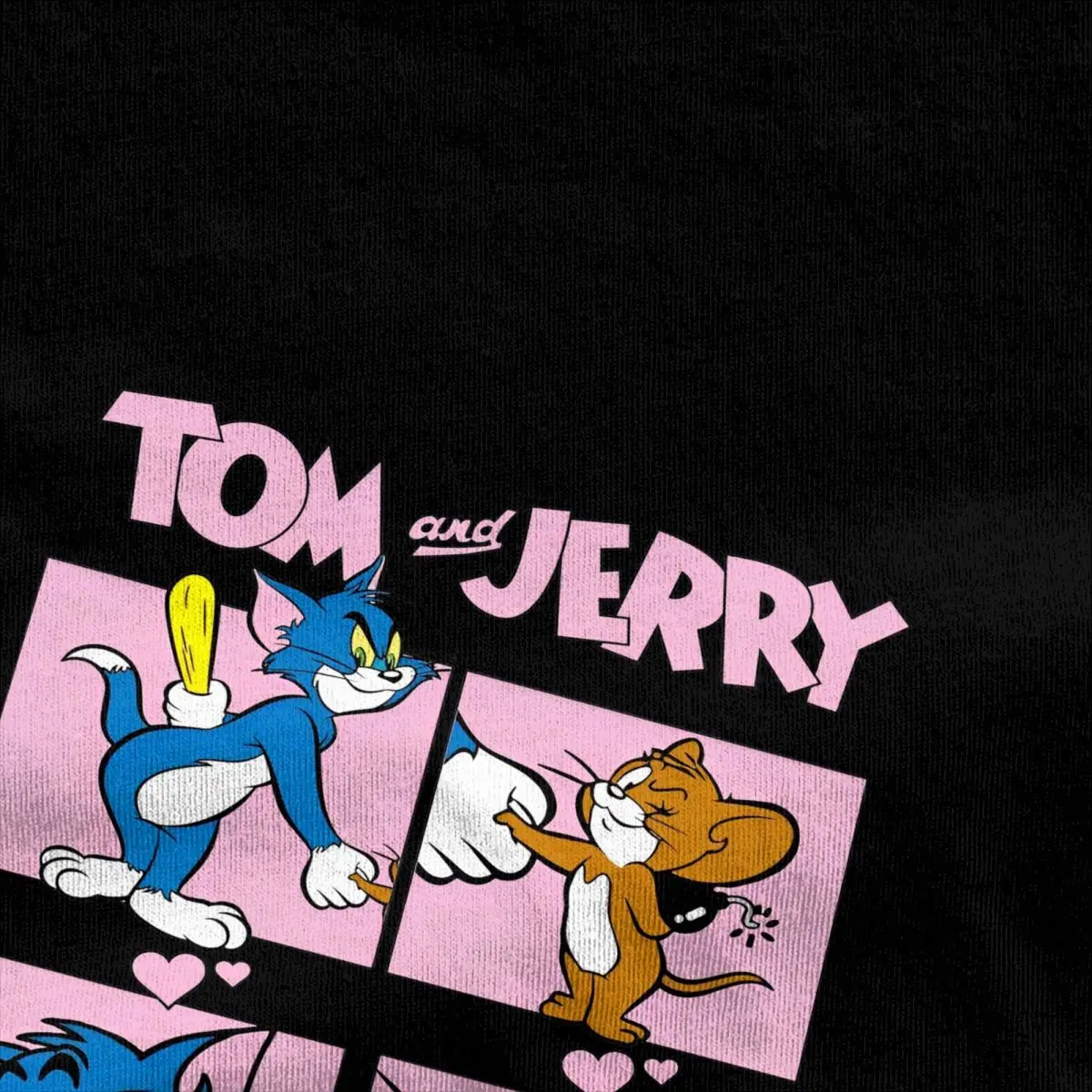 Miniso T-toms And J-jerry Cartoon T-Shirt Men Classic 100% Cotton T-Shirts Beach O-Neck Hip Hop Tee Shirt Wholesale Oversize Top