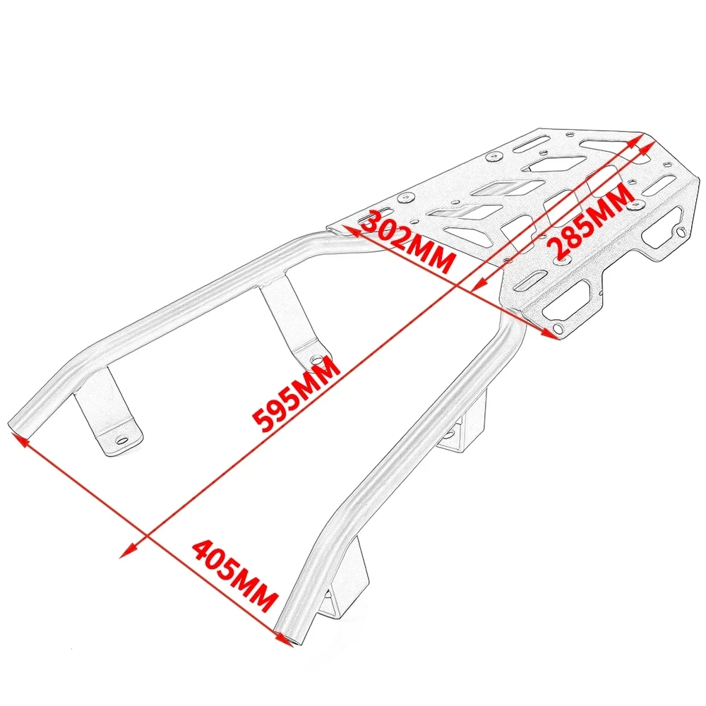 ADV 150 Rear Luggage Rack Carrier Mount Backrest Cargo Holder For Honda ADV150 2019 2020 2021 2022 2023 Motorcycle Accessories