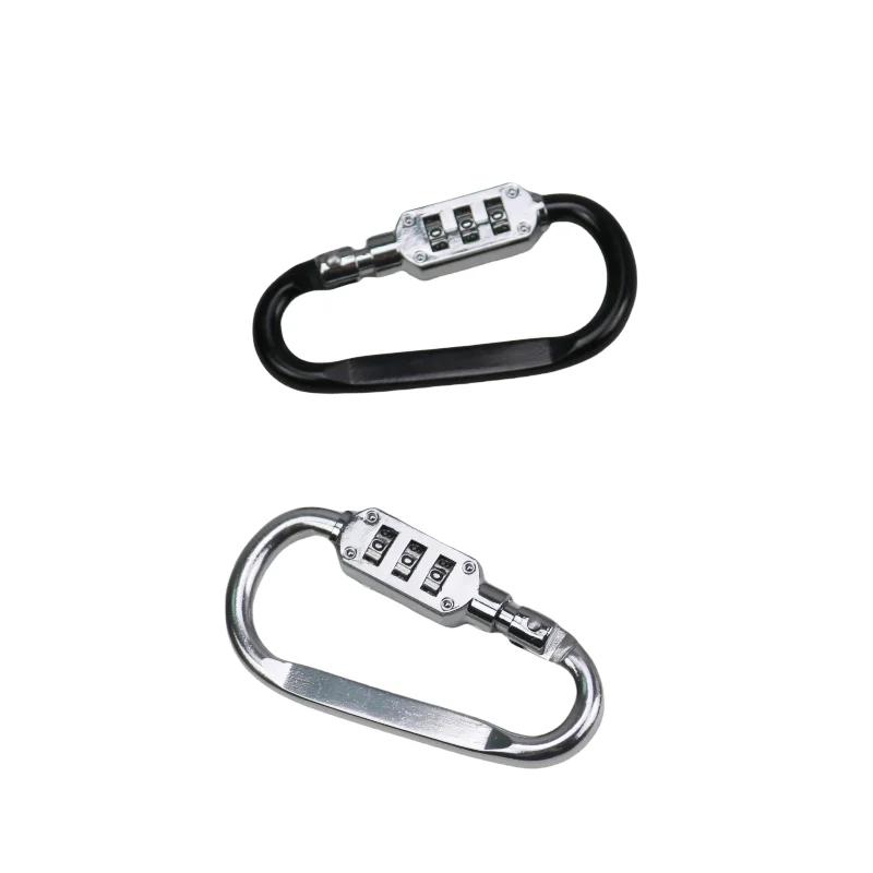 

Motorcycle Anti-theft Lock Carabiner Password Aluminum Alloy Hiking Bag Luggage Security Lock3 Dial Padlock Tool