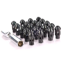 20pcs/Set Titanium Alloy Racing Wheel Lug Nuts M12*1.5 M14*1.5 50mm Hollow Nut For chevrolet Hyundai Subaru Mitsubishi Acura