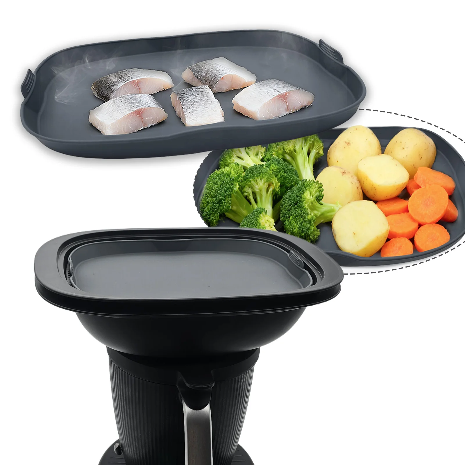 Silicone Steamer&Baking Dish for Thermomix TM5 TM6 TM31, Multifunctional Steaming Baking Cooking Gadget, Heat Resistant Silicone