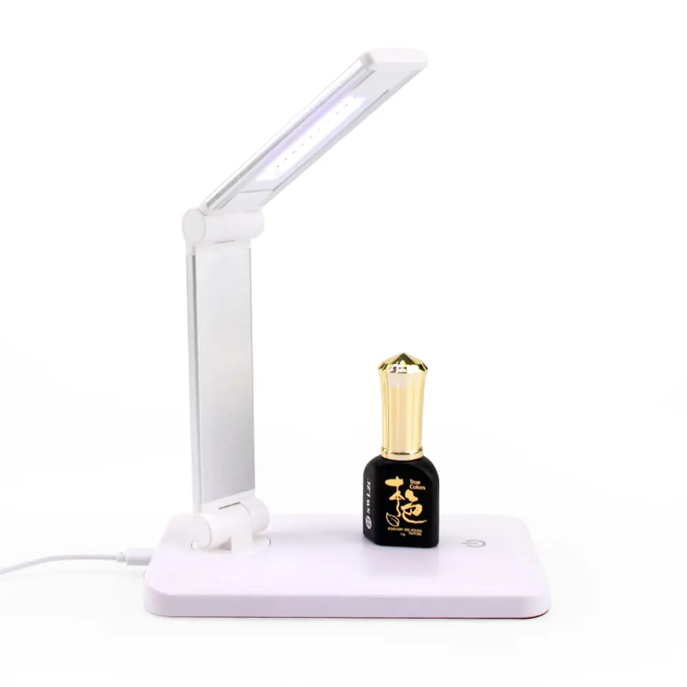 12W Mini LED Nail Lamp Foldable Rotatable Touch Control USB Nail Table Lamp Portable Quick Drying Nail Extension Light Tools