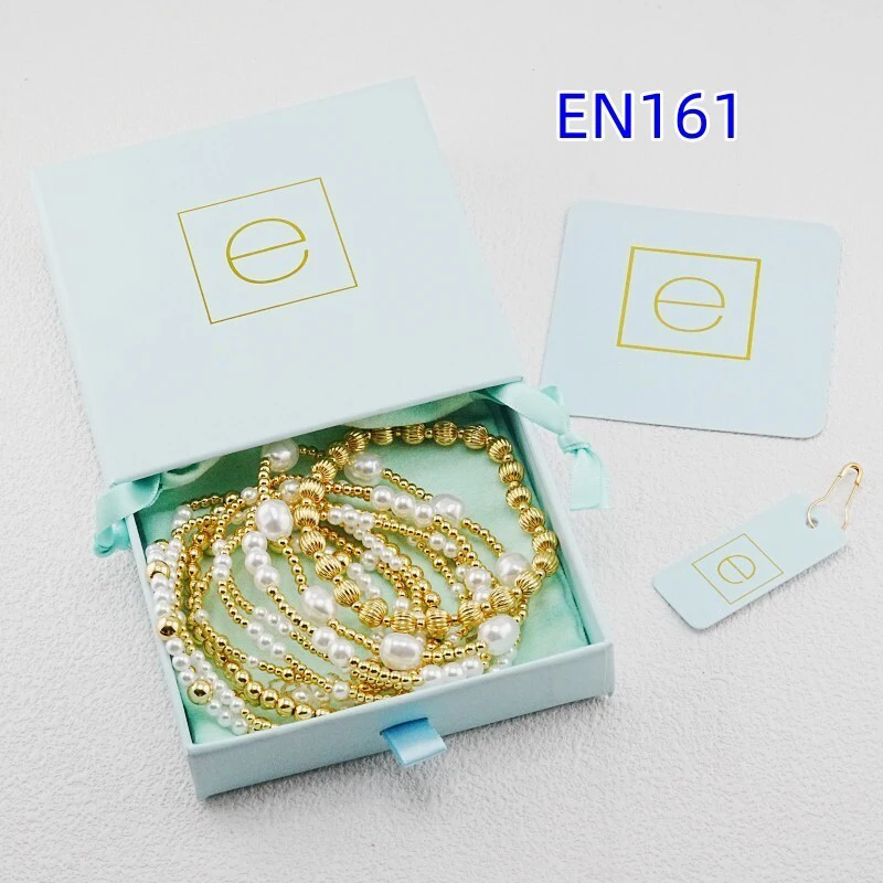 VKVVA Fashion Jewelry White Pearl and Gold-plated Beaded Bracelet 10pcs Set for Women Birthday Gifts, Unique Gift