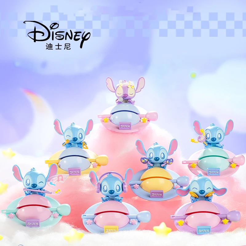 Disney Anime Stitch Percussion Le Series Blind Box Figure Study Ornaments Interstellar Baby Trend Toys Christmas Gifts