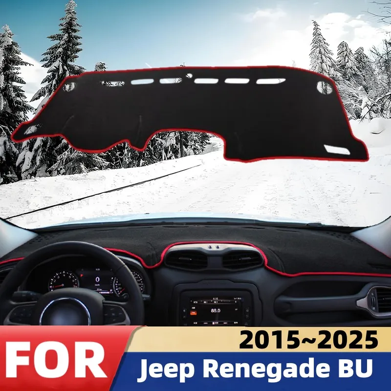Für Jeep Renegade BU 2015 2016 2017 2018 2019 2020 2021 2022 2023 2024 2025 Auto-Armaturenbrett-Abdeckung Rutschfeste Teppichmatten Zubehör