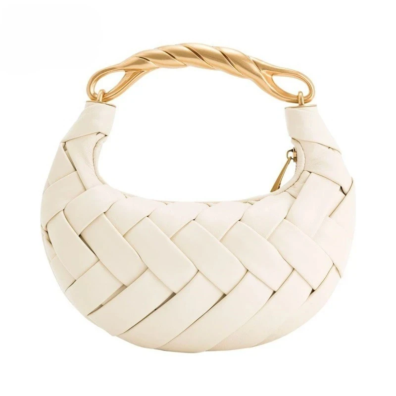 

Woven Crossbody Dumpling Bag Luxury Handbag Handmade Weave Shoulder Bag Small Casual Designer Purse for Women