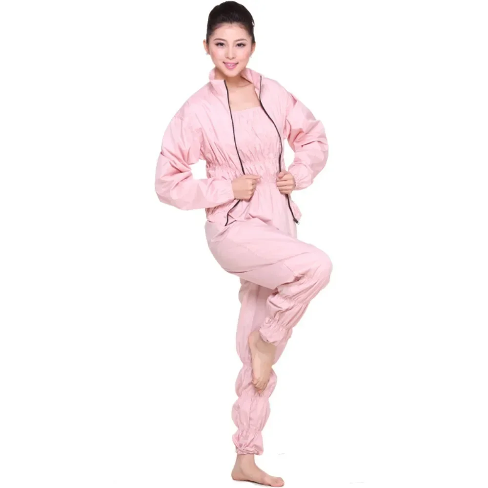 Women Sweat Suit Body Shaping Fitness Two Piece Set Gym Workout Running Aerobics Dance Practice Slimming Ladies Activewear