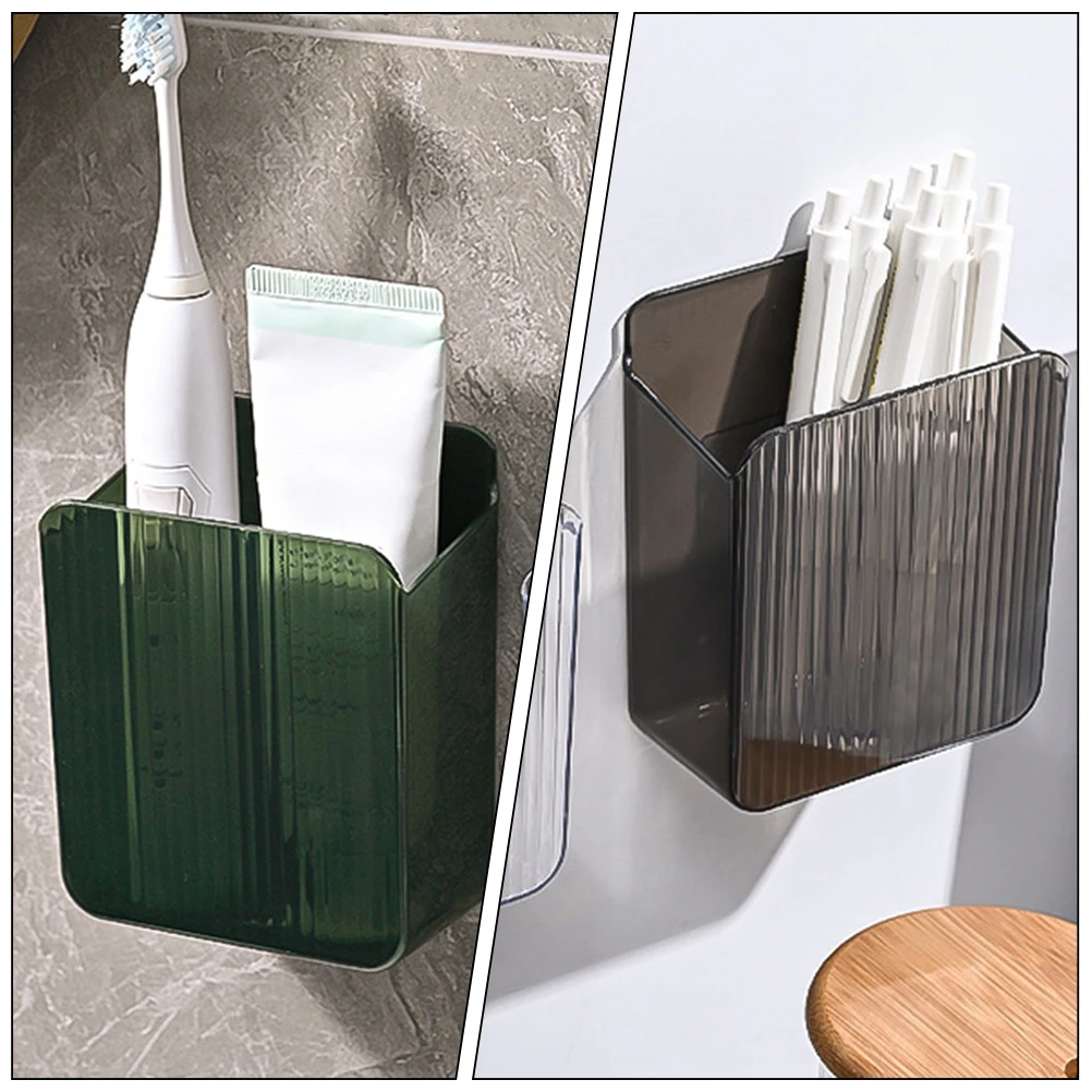 

3pcs Toothbrush Holder Wall Mounted Stainless Steel Bathroom Organizer Toothbrush Rack Water Resistant No Drilling Razor