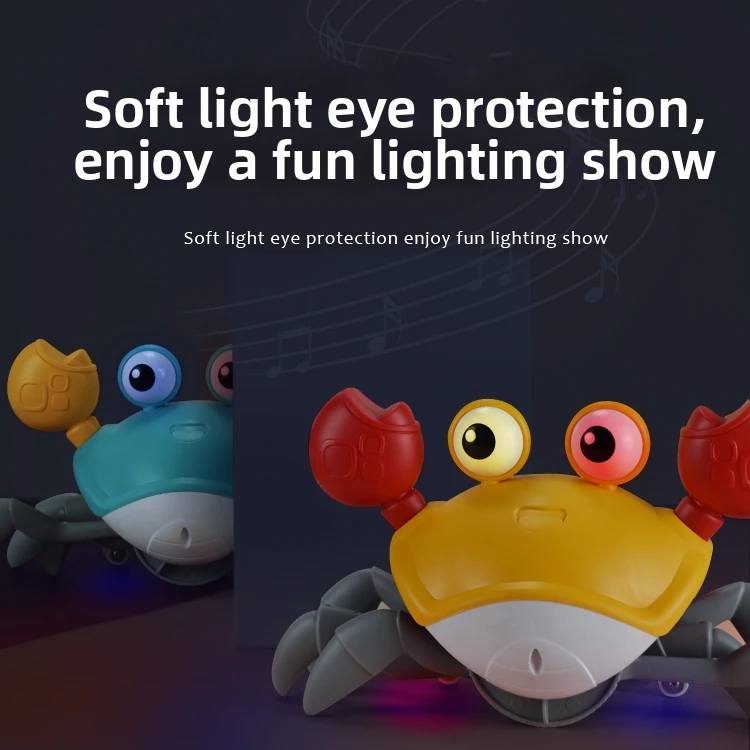 

Children's electric toys with dynamic movements, crab crawling, puzzle and escape, attract babies' attention, boys