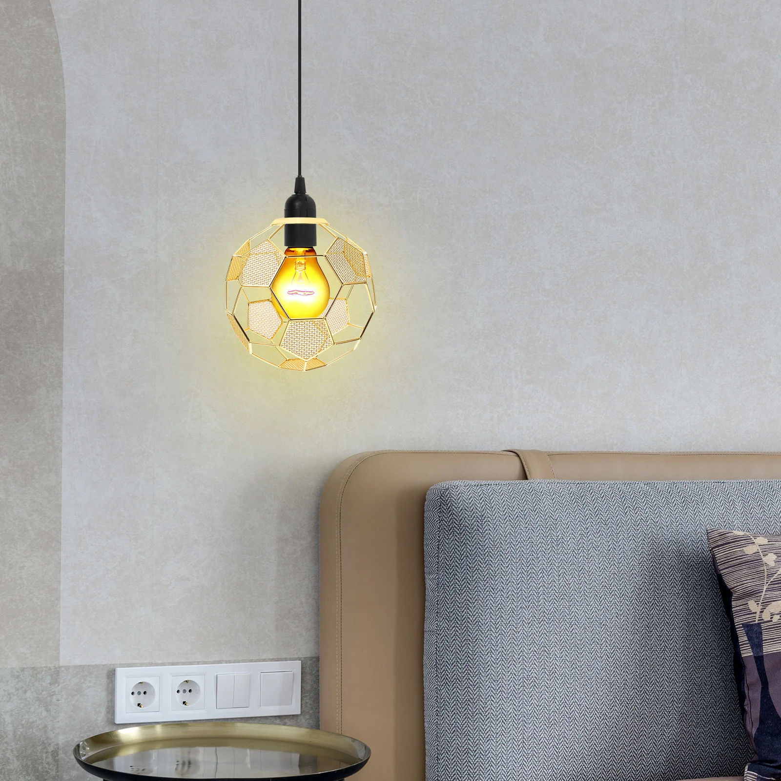 Football Lighting Lampshade Shell Replacement Shades Stainless Steel Restaurant