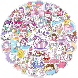 10/50pcs Cartoon Cute Rainbow Unicorn Stickers Pack for Scrapbooking Laptop Travel Luggage Laptop Wall Car Decoration Decal