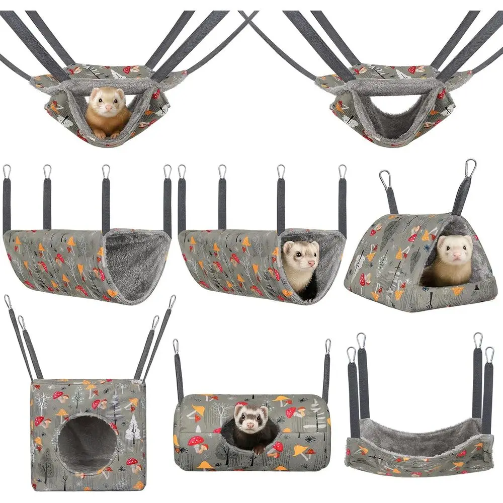 

Набор из 8 моющихся гамаков для мелких животных, идеально подходит для морских свинок, крыс, шиншилл, хомяков и сахарных поссумов